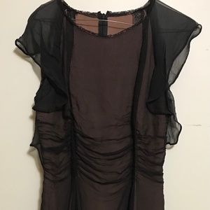 Stunning La Perla Cocktail Dress Sheer Black Italian Size 46 (US 10)